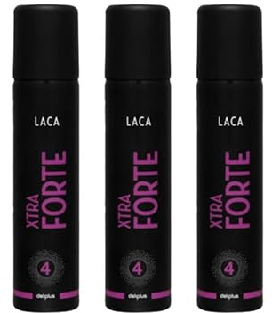 LACA Xtra Forte Laca Cabello Fijación 4, Tamaño Viaje, 3 Unidades