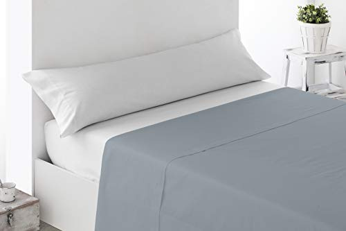 Miracle Home - Sábana Encimera Ajustable de Algodón/Poliéster, Gris, 90 cm