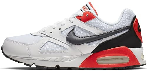 Nike Air Max Ivo, Sportswear Uomo, White/Dark Grey-Habanero Red-Black, 44 EU