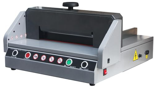 TECHTONGDA Electric Paper Cutter 13in Paper Trimmer, Desktop Cutting Paper Machine with Paper Pushing Device & Paper Pressing Handwheel