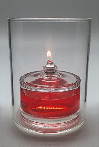 CLEARCRAFT 3 x INDOOR OR GARDEN OIL CANDLE LAMPS FOR USE WITH SMOKELESS,ODOURLESS LAMP OIL PERFECT LIGHTS FOR BARBECUES, MOTHERS DAY, VALENTINE, CHRISTMAS, FOR HER GIFT: KRAKOW (SMALL 100 X 80)