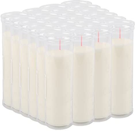 Pack Velón Votivos Grande Velas Litúrgicas (Blanco, Grande 24 unidades)