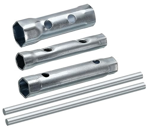 sourcing map Llaves de Bujías de Encendido Kit (3 Piezas), Llave de Vaso de Doble Extremos (16/18mm, 10/12mm, 8/10mm)