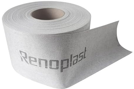 Renoplast® Nastro di rinforzo PL3 | 1 al metro larghezza 180mm| Flangia di chiusura Telo barriera per pareti, per l'impermeabilizzazione degli edifici | Protezione della facciata | Pavimenti ventilati