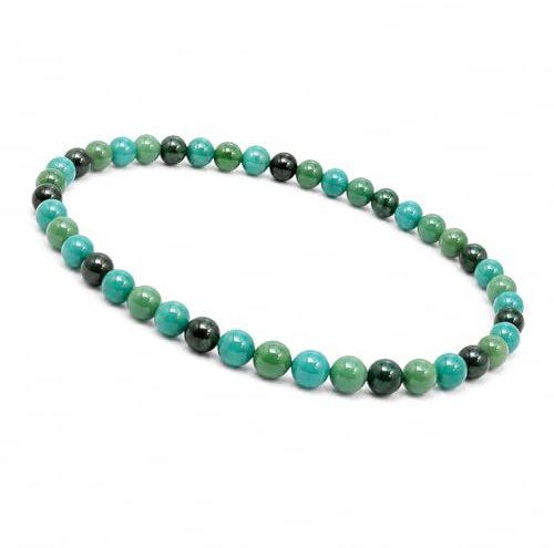 Unique Gems Türkis Armband Naturstein Damen Perlenarmband 4mm elastisch handgefertigt Made in Germany Geschenk für Frauen