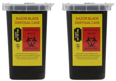 FOMIYES Cajas De 2 Piezas Caja Porta Cuchillas Banco De Almacenamiento De Cuchillas Contenedor De Caja De Caja De Moldear Plástico De Cáscara Afeitarse