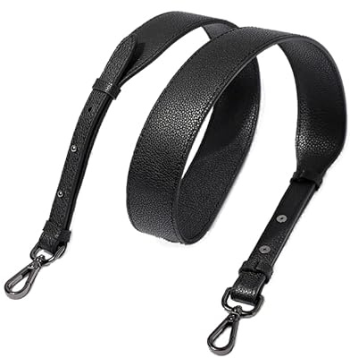PTNKUIIY 106-110cm Verstellbarer Taschengurt Schultergurt Für Taschen, 3,8 cm breiter Universal Ersatz Schultergurt Umhängegurt Leder Tragegurt für Handtasche Schulterriemen Taschen Zubehör -Schwarz
