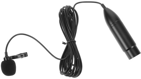 Toyvian Schwarzes 48v XLR DREI Pin Ansteckmikrofon für Live und Reden | Kardioide Richtwirkung, Metallgehäuse mit Schaumstoff und Kunststoff, für Amateur und Profi Audiofans