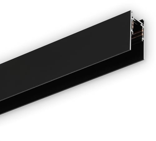 INNOVATE MagPro48 - Sistema a binario monofase a bassa tensione, 48 V, 4 poli, 200 cm, tappi terminali e copertura, illuminazione a LED, illuminazione da soffitto, sistema di binari magnetici a LED