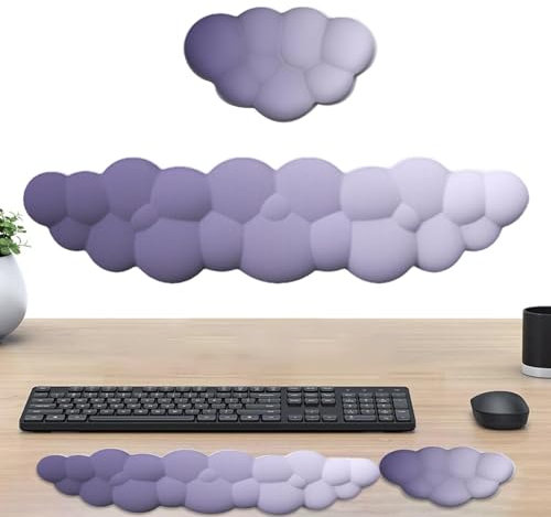 Cloud Tastatur-Handgelenkauflage, Schreibtisch-Cloud-Handgelenkpolster, niedliche Tastaturauflage, ergonomische Handballenauflage mit Farbverlauf für Tastatur, Schreibtisch, Laptop