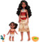 Mattel Disney Vaiana 2 Spielzeuge, Schwesternset mit 2 Modepuppen im bekannten Look, Haustier Heihei, Kokosnuss- und Korbzubehörteile, inspiriert vom Film, JBT66