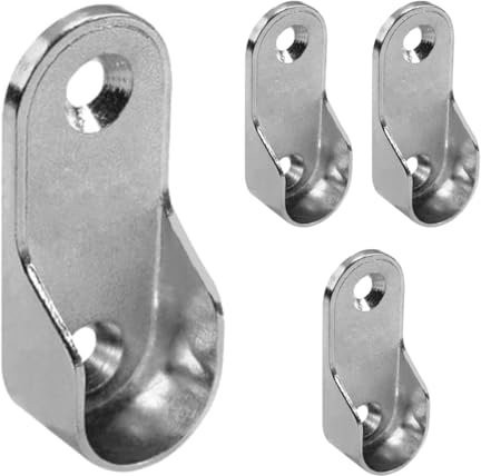 SGERUFZ 4 Pezzi Bastone Armadio Appendiabiti, Viene Fornito con 8 Viti, Accessori Armadio Interno, Asta Appendiabiti per Armadio, Armadio Guardaroba