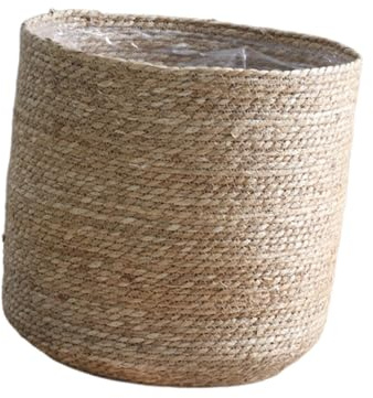 perfk Geflochtener Pflanzkorb, Aufbewahrungskorb, Dekoration, großer Blumentopf mit großer Kapazität, Blumenkorb für Balkon, Bauernhaus, Schlafzimmer, 38cmx38cm