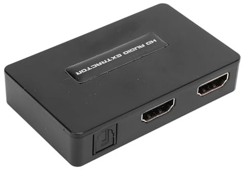 ASHATA HDMI Audio Extractor Converter 4K 30Hz, HDMI to HDMI Bluetooth SPDIF 3.5mm Sound Extractor Splitter Support Bluetooth 2.0CH 5.1CH, for Speaker PC Laptop