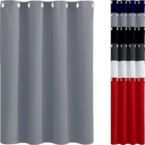 JIAHAO Tende per Soggiorno 210 x 75 cm Privacy Migliorata Tende Insonorizzanti Ideale per Famiglie per Interni Finestre con Anelli 1 Pezzi, Grigio Chiaro