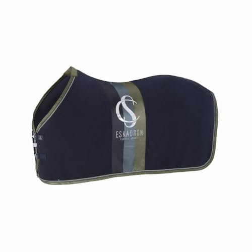 Eskadron Classic Sports Shetty Abschwitzdecke Fleece Stripe, Größe:XXXS, Farbe:Navy