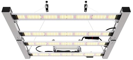 AufuN LED Vollspektrum Pflanzenlampe 200W mit 600pcs Dioden LED Grow Lampe Zimmerpflanzen Pflanzenlicht Grow Light Pflanzenleuchte Dimmbare Daisy Chain Wachstumslampe für Gemüse Blume 60x53CM