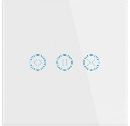 Smart Roller Shutter Switch, WiFi Roller Shutter Switch for Controlling Roller Shutters/Blinds/Awnings, Compatible with Alexa/Google Assistant, Timer and Voice Control, Requires Zero Conductor - White