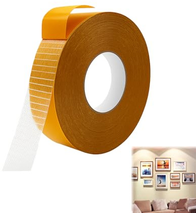 Girihe Hemming Tape, Multipurpose Double Sided Fabric Tape Press-on Stick Fabric Tapes, Heavy Duty Double Sided Tapes for Clothes Carpet Poster Curtain & DIY Crafts (2.5cm*10m)