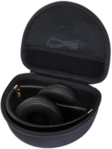 RIYADAone Hartschalen Schutzhülle Tasche Geeignet für Beats Studio Pro/Solo 4 / Studio3 / Solo3 On-Ear Kopfhörer mit Noise Cancelling (Mattschwarz)