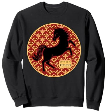 Nouvel an Chinois 2026 Année du Cheval de feu Signe du Zodiaque Sweatshirt