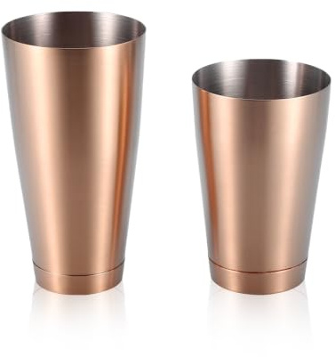 Cocktailshaker, rostfritt stål cocktailshaker-burk-set, martini dryckesblandare för bartender, hemtillbehör (roséguld)