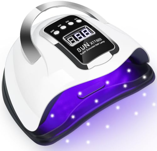 Lampe UV Ongle Gel 320W Séchoir à Ongles avec 4 Minuteries Grand LCD Ecran