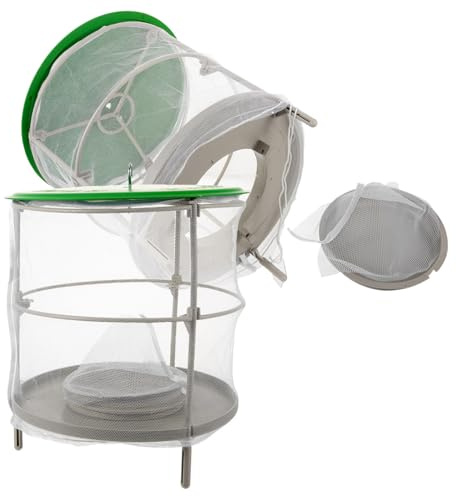 Tofficu Gabbie per Insetti a Sospensione Copertura Antipioggia a Rete e Plastica, 2 Pezzi Multiuso per Cattura Zanzare e Mosche All'aperto