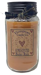 Thompson de vela Co mantequilla Ron Mason Jar velas tarro de cristal ~ 25 FL OZ
