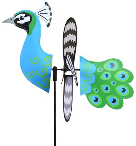 Premier Kite pk25184 Wetterhahn klein Pfau, Mehrfarbig, 38,1 x 32,4 x 70 cm