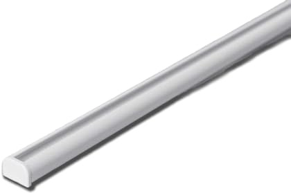 Rollmayer Aluminium Gardinenschiene Mini Weiß nur Gardinenschiene 120cm | mit Deckenbefestigung glänzend 1-läufig Innenlaufschiene für Schiebevorhänge Gardinen und Vorhänge