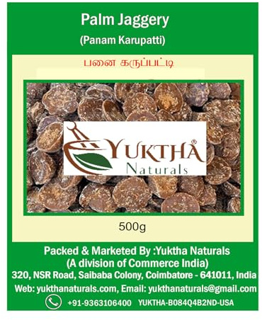 Yuktha Naturals Palm Jaggery (Pana Karupatti) - 500 gm