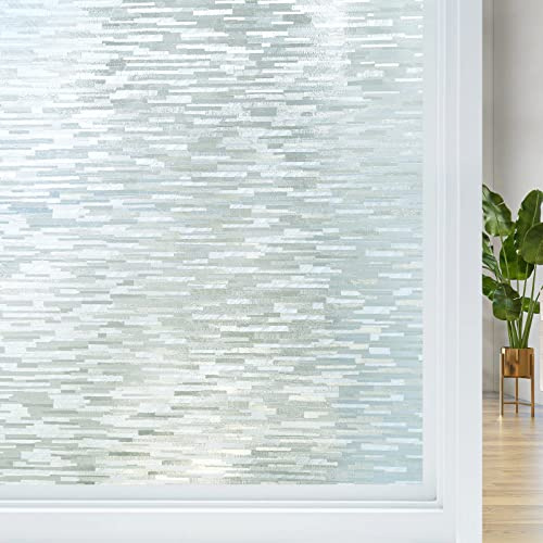 Haton Fensterfolie Blickdicht Statisch Selbstklebend Sichtschutzfolie Milchglasfolie Statisch Haftend Dekofolie Klebefolie Ohne Klebstoff Matt 90 x 400 cm