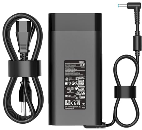 MOLIDZ 200W AC Charger Compatible with HP Omen 15 16 17 Victus 15 16 Zbook 15 16 17 Fury 15 16 G11 G7 G8 Power 16 G11 Studio 16 TPN-DA10 Gaming Laptop Power Adapter Supply