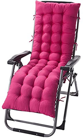 GXFWJD Gartenstuhl Sitzauflage Relax Auflage Liegenauflage Gartenstuhlauflagen Saumauflage Für Relaxstühle Einfache Wartung Enthält Keine Liegen (Color : Pink, Size : 48cm*155cm*8cm)