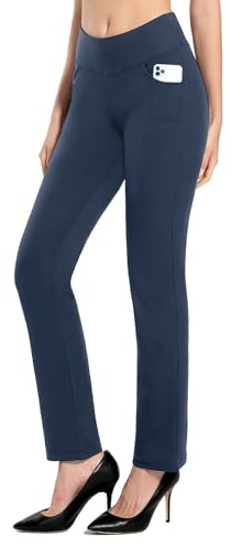 MOVE BEYOND Hose Damen High Waist mit Geradem Bein Stretch Hose Damen Für Yoga Business Sport Outdoor Training