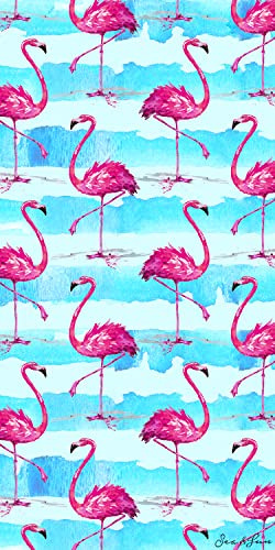 Miracle Home. Flamingo Microfibre Towel, 100% Polyester, 75 x 145 cm. 11804