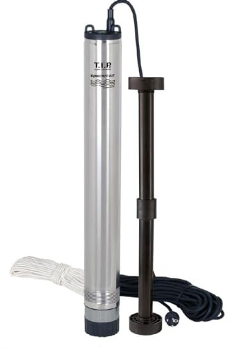 T.I.P. BigWell 90-53 AUT 30084 Bomba para pozos profundos, fabricada en acero inoxidable, con una capacidad de 5400 l/h, una altura máxima de 53 metros