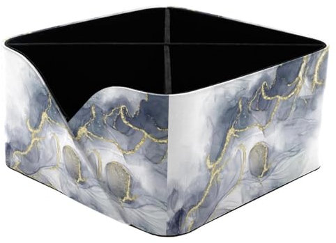 VAPOKF Luxus Gold Grau Marmor Textur Schreibtisch Organizer mit 4 Fächern, Stiftehalter, Stifteköcher Lagerung Caddy für Schreibtisch, Schreibtisch-Aufbewahrung Schreibwaren Zubehör für Home Office