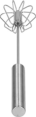 BORDSTRACT Frullino Per Uova Semiautomatico in Acciaio Inossidabile, Sbattitore Per Uova E Sbattitore Manuale Piccolo E Facile da Usare Per Cucina, Lavabile in Lavastoviglie(10inch)