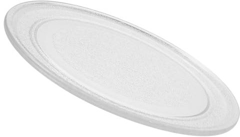 Microwave Replacement Turntable Glass Plate White 24.5cm | Heat-resistant Surface, Easy to Clean Finish, Simple Install and Removal for Microwave Oven Use