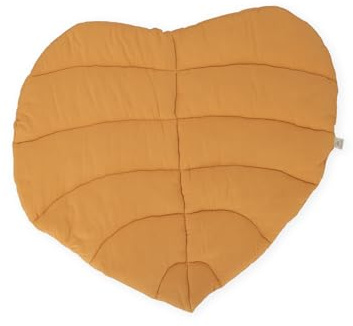 Zwergensache Weiche Spieldecke Blatt | Sicherheit und Komfort für Babys | Hochwertige Materialien | 95cm x 85cm (Orange)