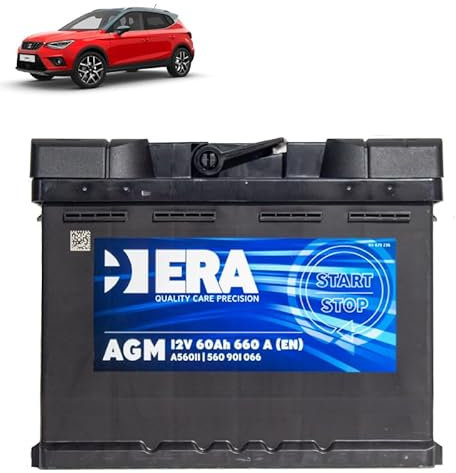 Batteria 60Ah A.G.M. per Seat Arona 1.6 TDI gasolio 2017+