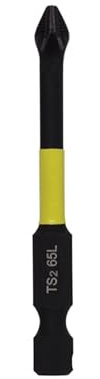 HEXHUASR 1 Tournevis cruciforme PH2 antidérapant, Embouts de Tournevis magnétiques à tête de lot, Tournevis électrique à Impact, vis en Acier allié PH2(65mm)