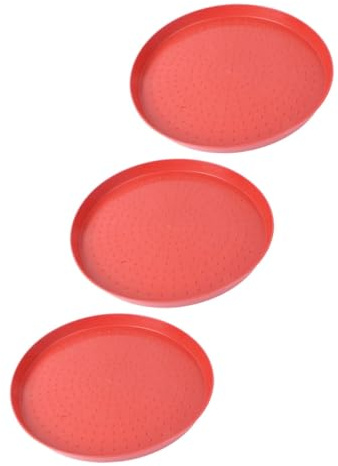 Garneck 3 Piezas Bandejas para Plato de Comida para Pollos y Gansos Fodder Tra Duradero Limpiar