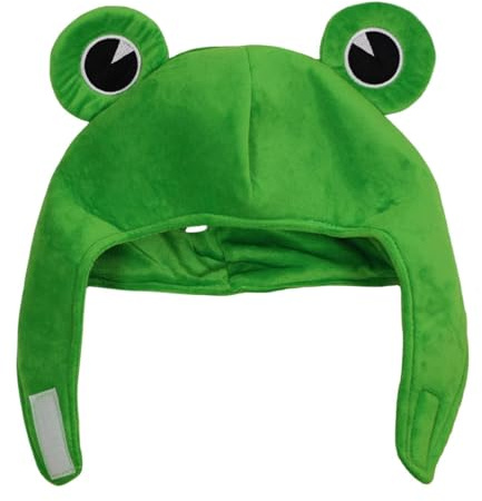 Baoblaze Niedlicher Plüsch-Froschhut, Cartoon-Frosch-förmiger Hut für Frauen und Männer, lustige Partys, Festivals