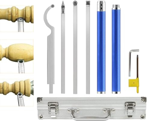 Utensili Per Tornio Per Legno,Utensili Da Taglio Per Tornio Metallo - Set Multifunzionale Dettagliatore Metallico Per Filettare Scanalare Lavorare Legno Forare Tagliare