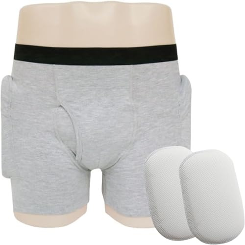 Hip Protector Pads Brief Fall Prevention Fracture Shorts Fall Injury Prevention Hip Support Breathable Underwear(Men,L)