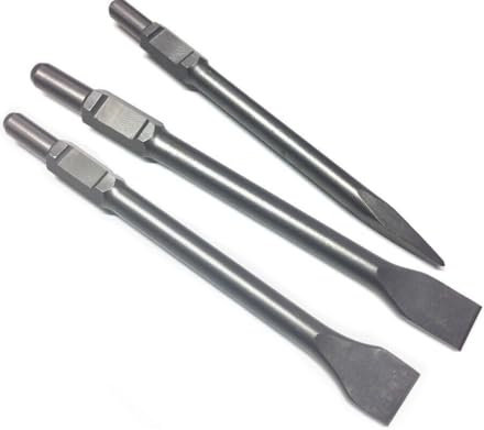 WERHE Profi SDS Hex Meißel Set 3 Stück 30 35 50 x 410 mm Kaltspattspitzspitze Flachdüse für Abbruchhammer