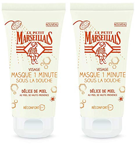 Le Petit Marseillais Masque 1 Minute sous la Douche Délice de Miel 75 ml - Lot de 2
